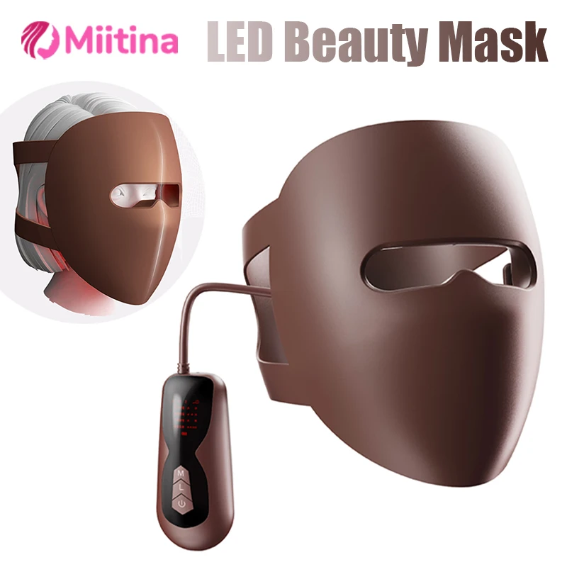 4 kleuren licht gezichts-led-masker rood lichttherapie 320 kralen gezicht foton licht huidverjonging anti-rimpel anti-acne schoonheidsverzorging