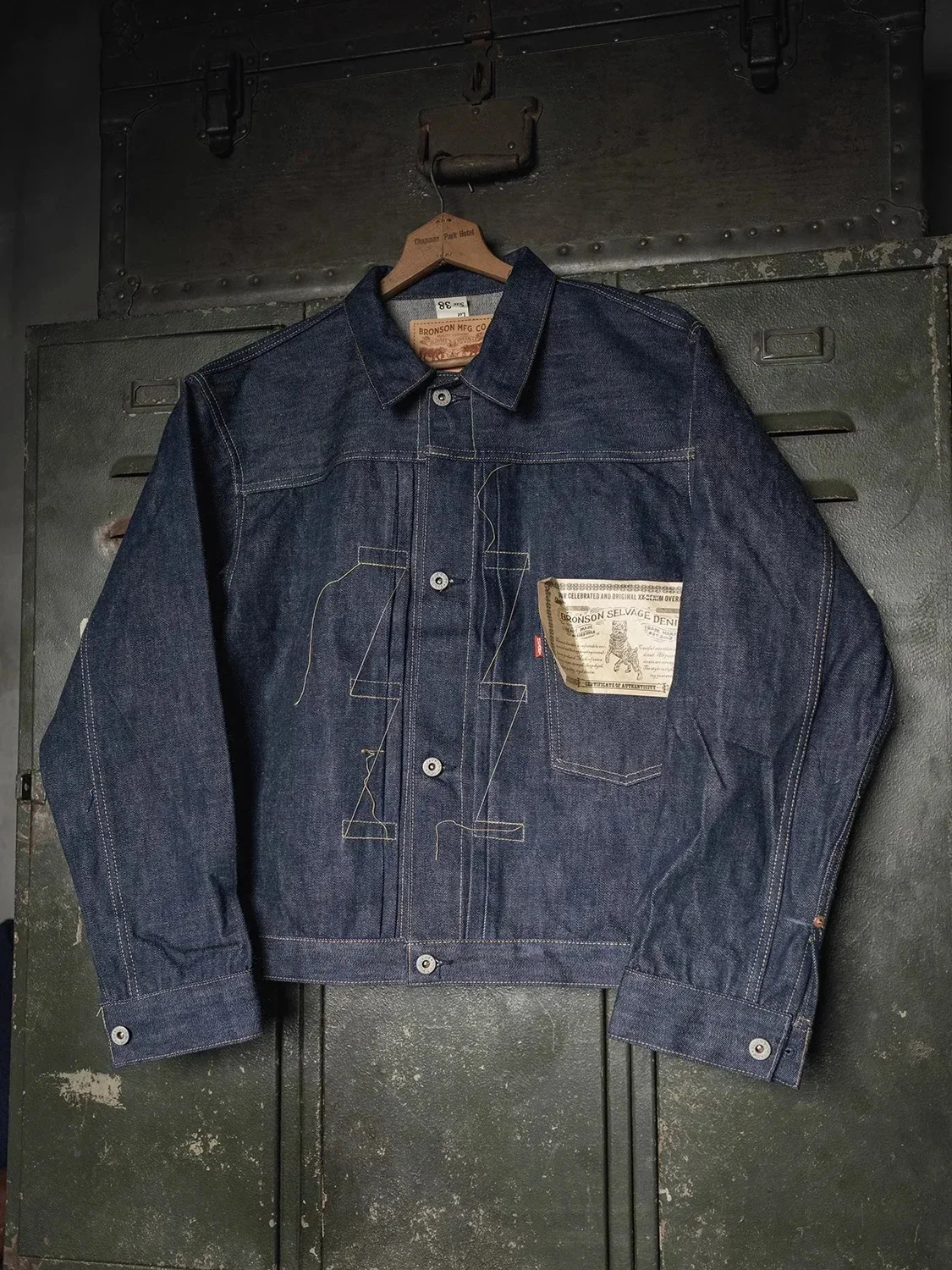 Rugged Bronson 44806XX Jean Jacket War Model Blue Selvage Denim Blouse S506XX