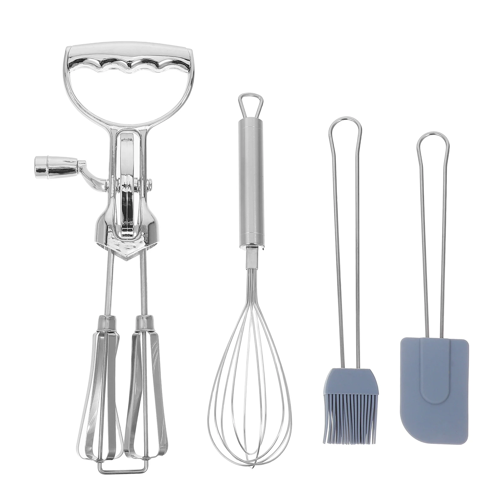 

4 Pcs Baking Tool Set Hand Mixer Whisk Blenders Flour Dough Basting Pastry Brush Silica Gel Mixers Egg