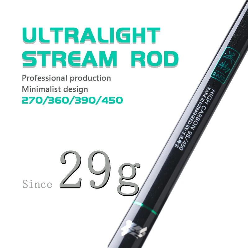 Afulure professional stream rod ultra-light mini telescopic carbon fiber rod 2.7m tenkara handle pole vara de pesca freash water