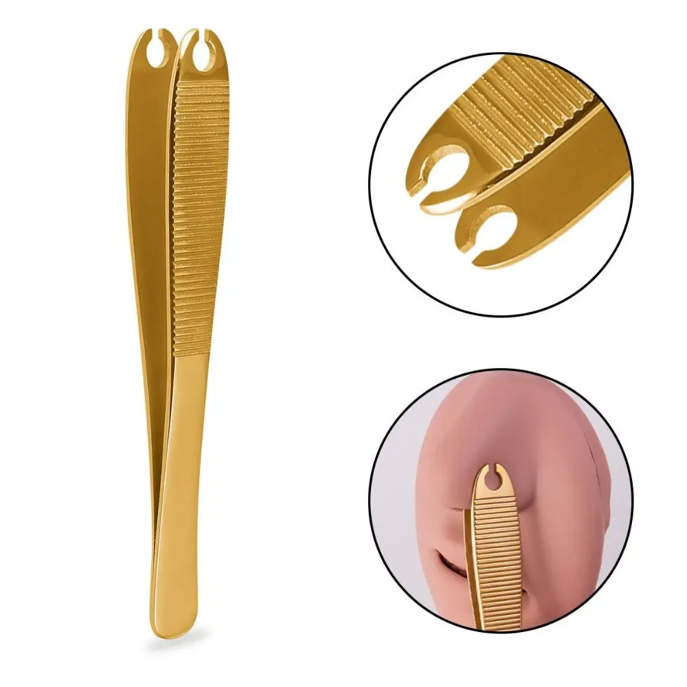 Herramienta para Piercing corporal de acero inoxidable, herramienta para Piercing en el tabique, pinza dérmica, calibre de catéter, perno de nariz, herramienta para Piercing dérmico
