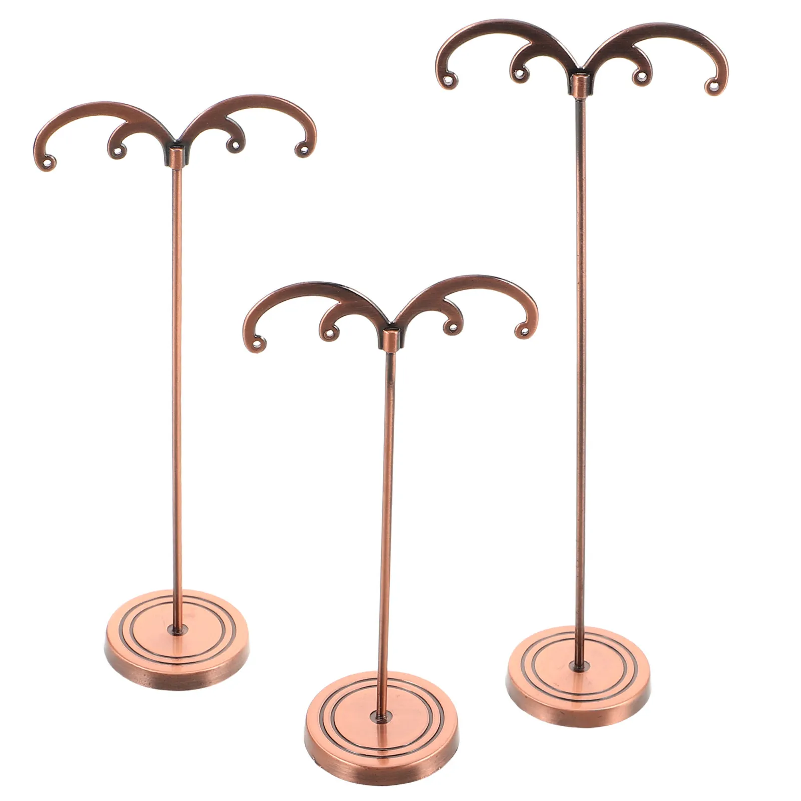 

3Pcs Premium Metal Earring Stand Display Rack for Earrings Studs Hoops Dangle Jewelry Organizer Holder Stand Retail Display