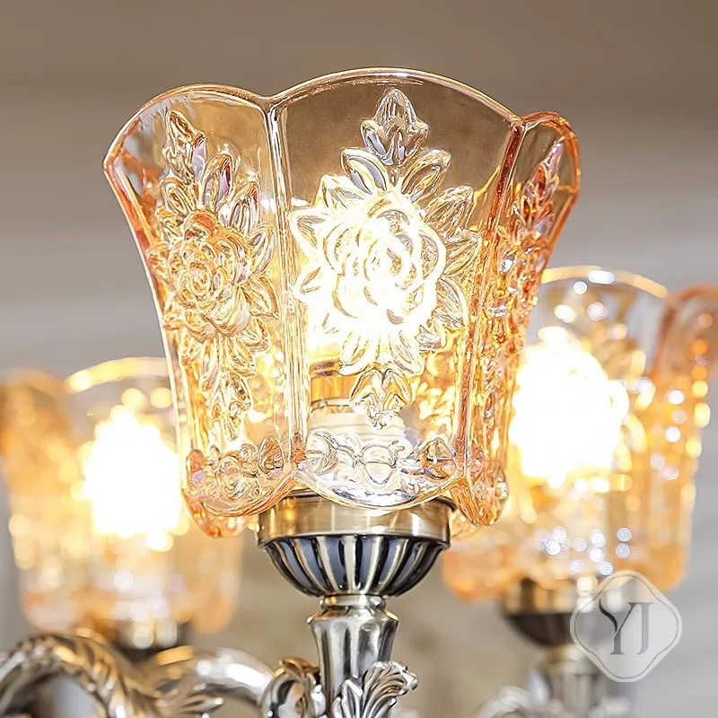 French medieval living room chandelier 2025 new designer warm bedroom dining room American retro