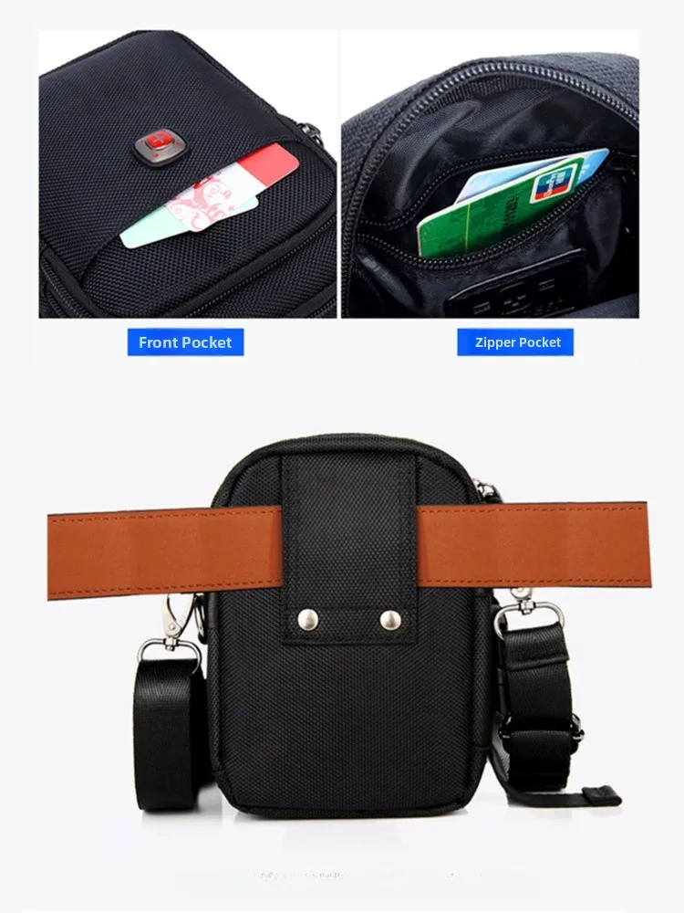 

Large Capaci Ox Cloth Military Knife Crossbody Bag for Men Outdoor Commuting Work Bag Small Bapa Can Be Worn as a W...