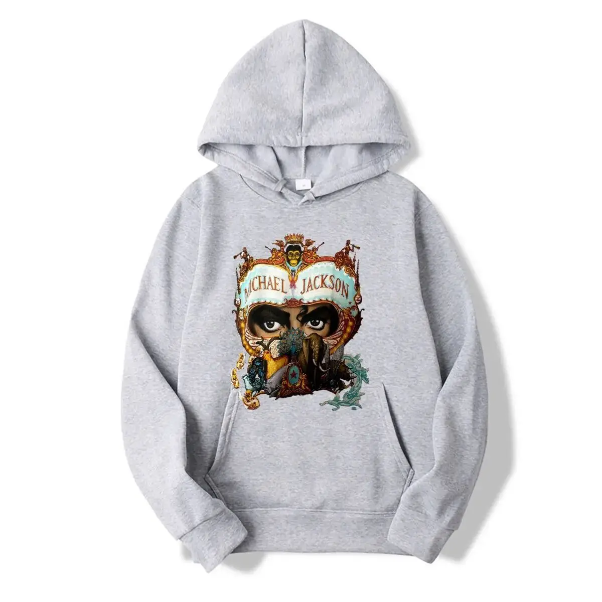 ملابس الشارع القوطية العتيقة 1992 مايكل جاكسون جولة حول العالم الخطير هوديس ملابس رياضية فضفاضة غير رسمية للجنسين #3