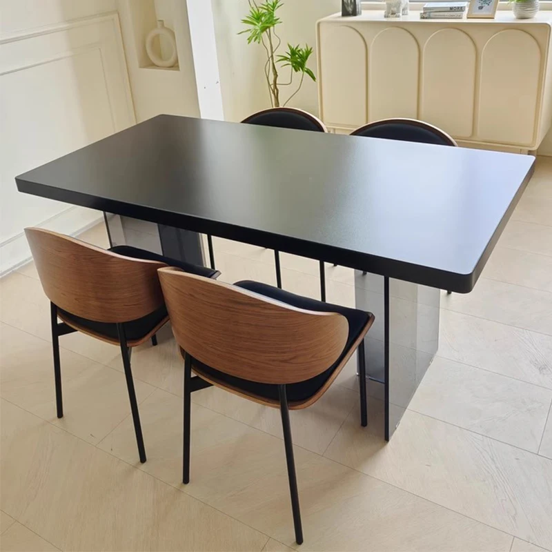 

Designer Luxury Dining Table Ergonomic Minimalist Comfortable Dining Table Camping Creative Accent Wood Muebles Home Furniture