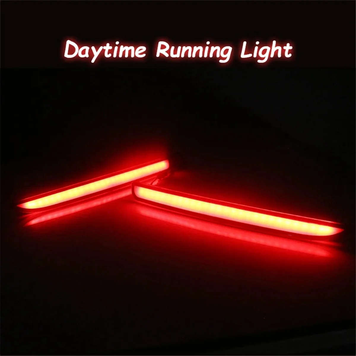 Red 3D Optic LED Rear Bumper Reflector, Driving Tail Brake Light, Turning Lights para Ford Explorer