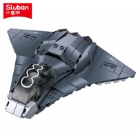Sluban 159PCS Air Force The Sixth Generation Stealth Fighter Jet Model Building Blocks Sets DIY Educational Toys for Children