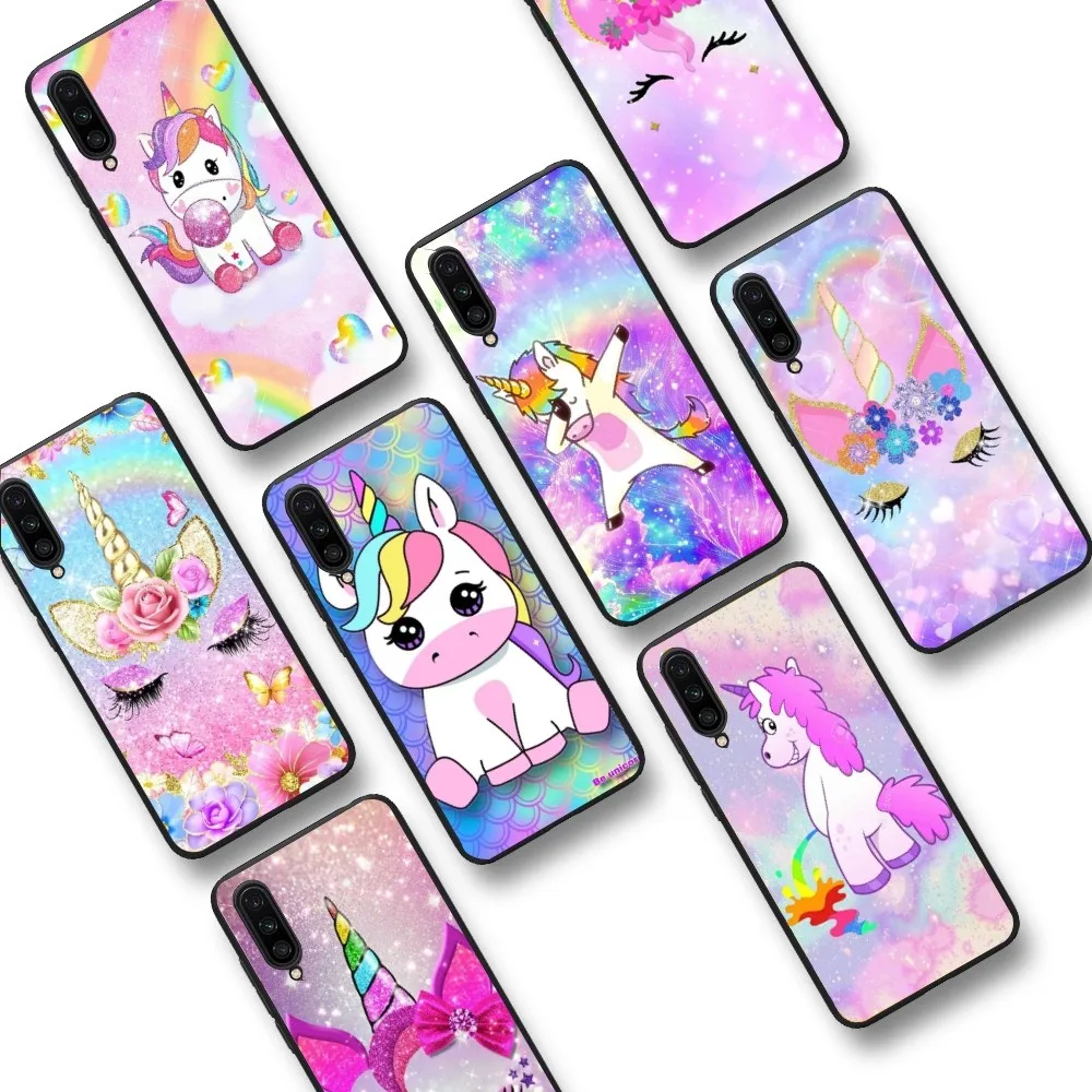 Pink Unicorn Rainbow Phone Case For Xiaomi Mi 5X 8 9 10 11 12 lite pro 10T PocoX3pro PocoM3 Note 10 pro lite