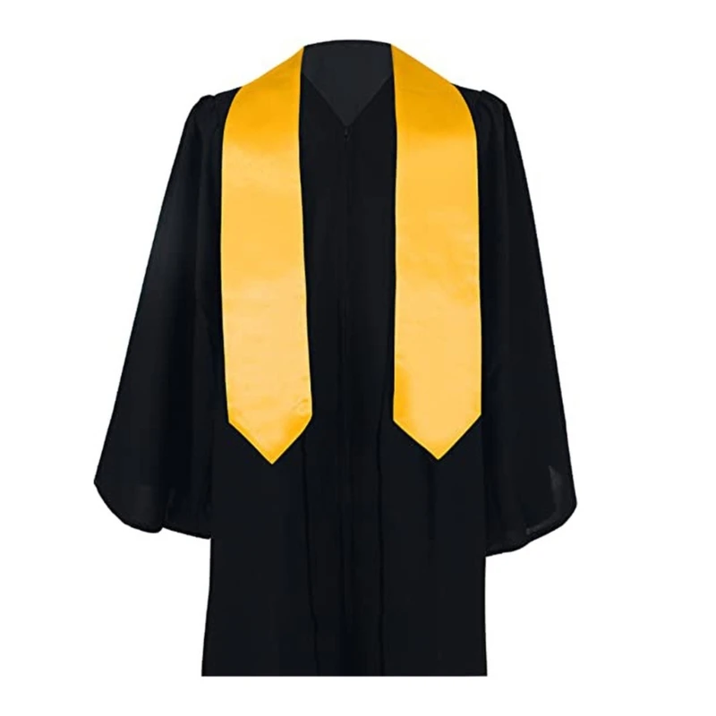 Graduation Plain Graduation Stole Angled End Teens College Ceremony Scarf