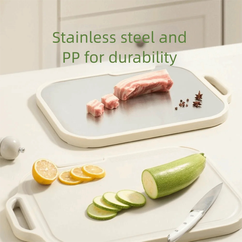 

Новая разделочная доска из нержавеющей стали, антибактериальная разделочная доска с защитой от плесени, пищевая двухсторонняя липкая доска для кухни