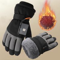 Windproof Plush Winter Warm Gloves Waterproof Thickened Thermal Snow Gloves Touch Screen Motorcycle Cycling Gloves For Women Man