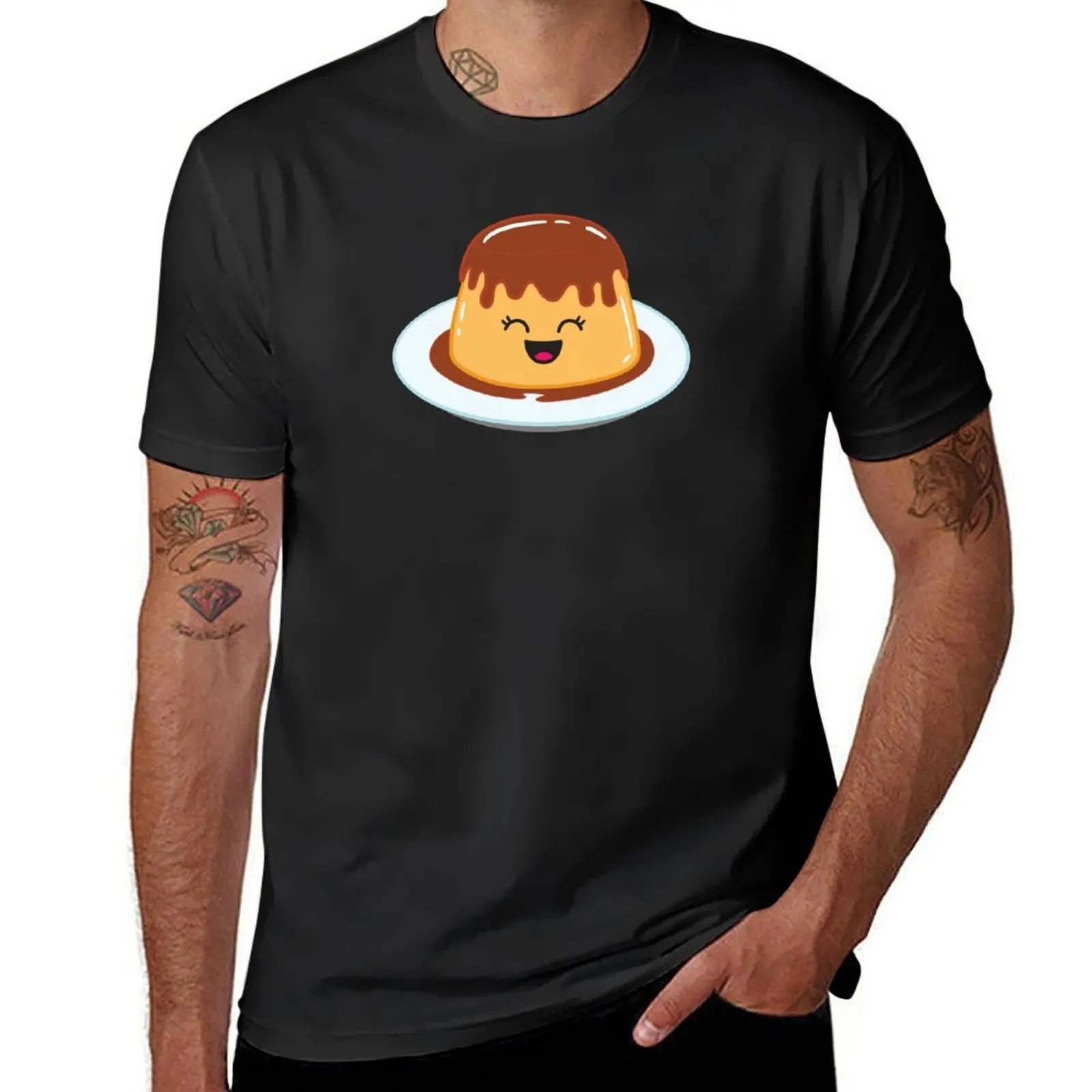 

Kawaii Leche Flan Excited T-Shirt sports fans graphic tee shirt animal prinfor boys black t-shirts for men