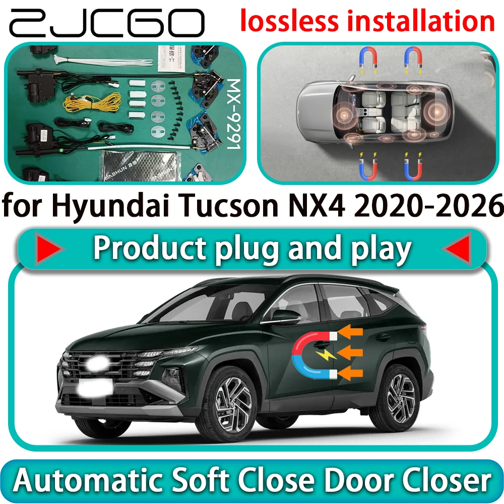 for Hyundai Tucson NX4 2020 2021 2022 2023 2024 2025 2026 Auto Soft Close Door Kit Power Latch Door Catch Soft Closing Assist
