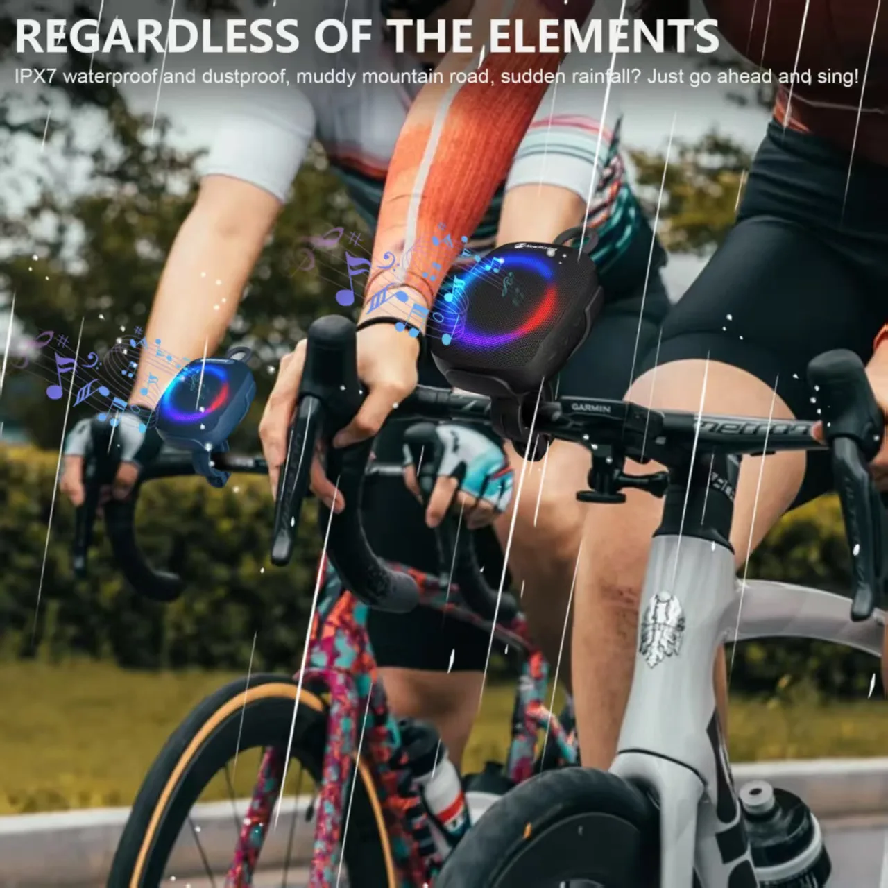 Mini Altavoz Bluetooth portátil para bicicleta, resistente al agua IPX 7, compatible con Subwoofer TWS/TF, lámpara RGB, caja de sonido inalámbrica para bicicleta