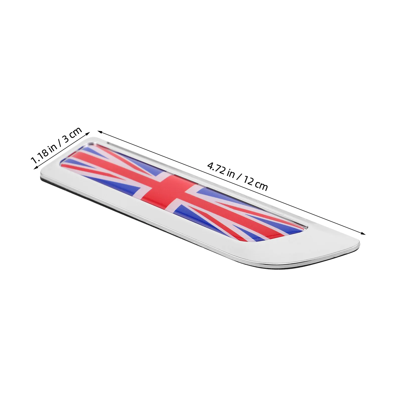 1Pair Car Side Badge Alloy Metal Plate Uk Flag Sticker Automotive Modification Front Grille Side Trunk Dashboard Racing