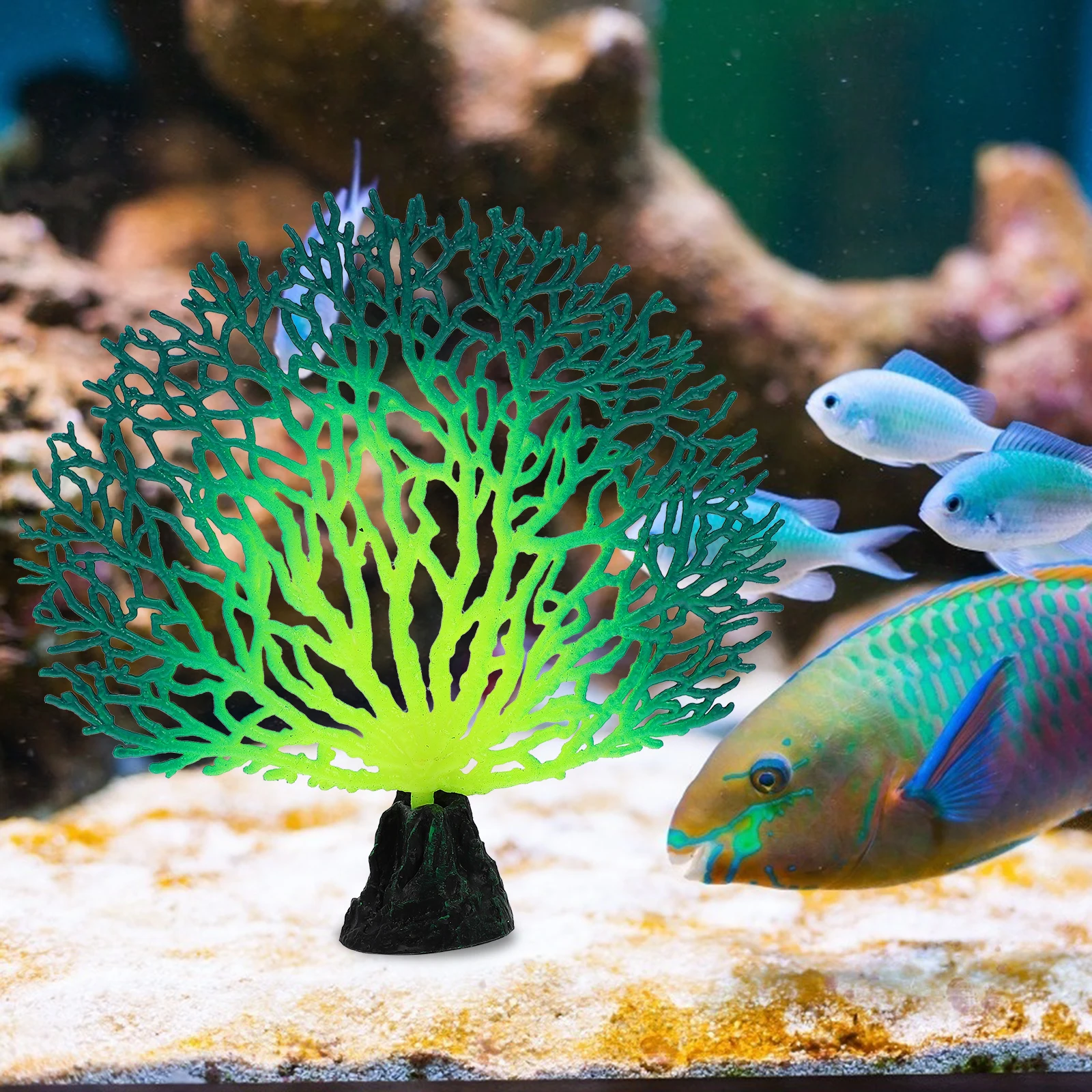 

Simulation Artificial Coral Aquarium Decor Luminous Silicone Resin Coral Ornament Fish Tank Decoration Aquarium Decoration