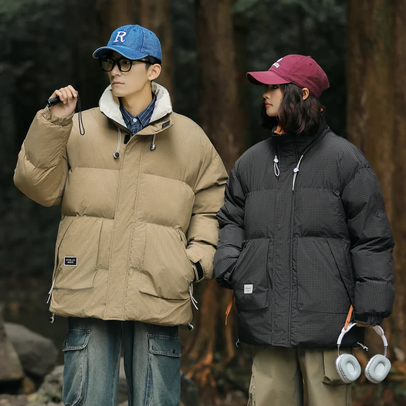 

Пуховая хлопковая стеганая куртка большого размера с воротником-стойкой, уличная альпинистская хлопковая стеганая куртка, зимняя теплая молодежная куртка для хлеба