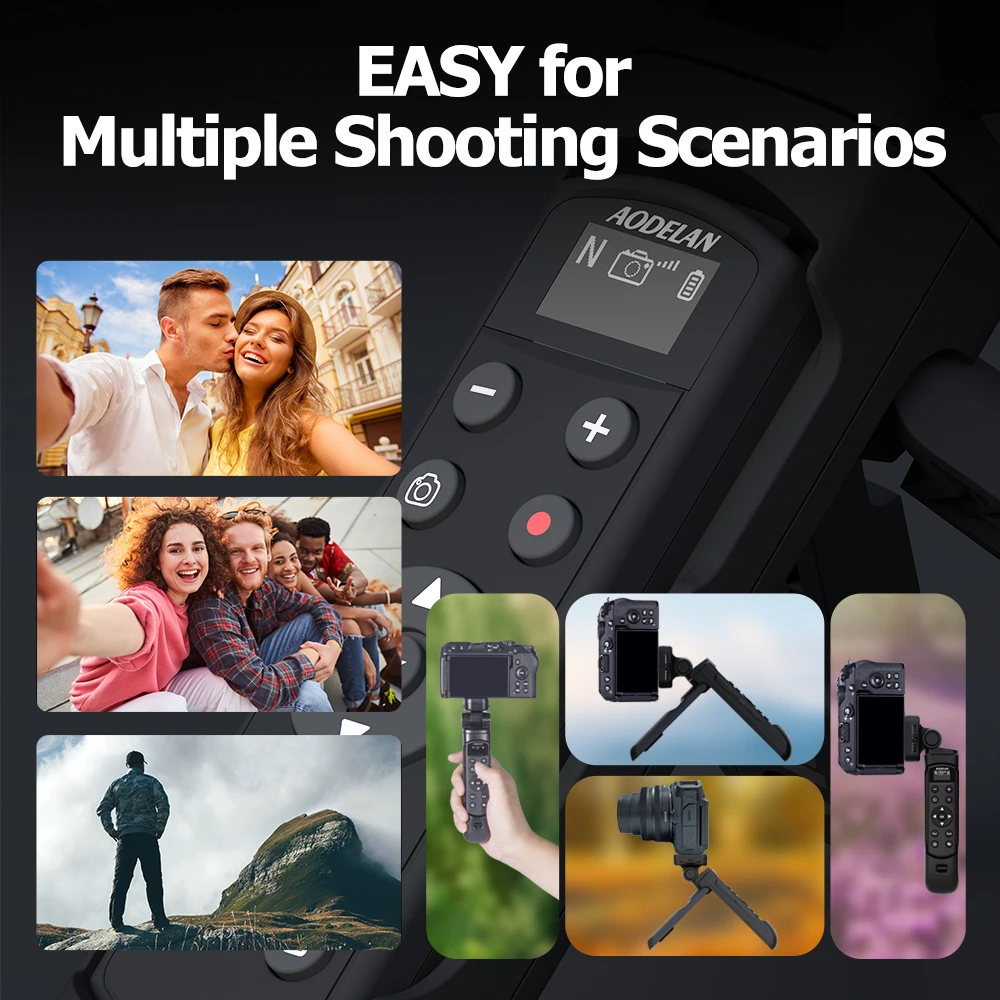 ML-L7 Wireless Rechargeable Remote Shutter Release Grip Tripod for Nikon A1000, B600, P1000, P950, Z6III, Z30, Z50II, Zfc, Z5