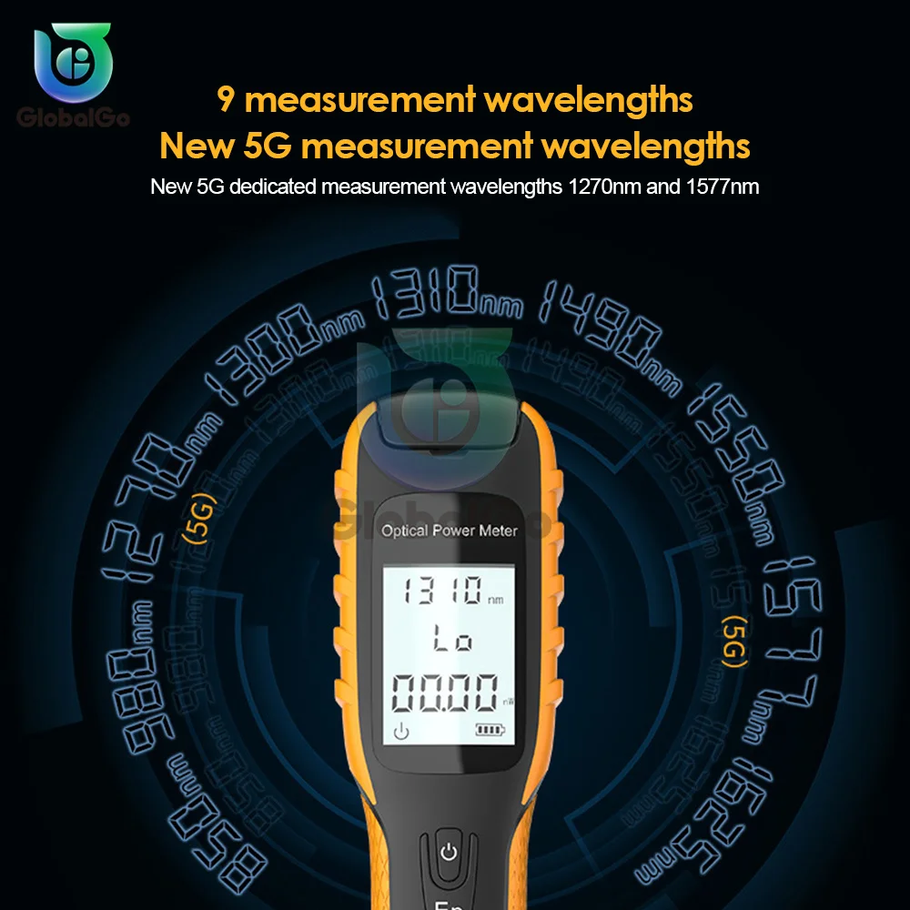 Imagem -03 - Medidor de Energia Óptico de Alta Precisão Bateria Recarregável Fibra Óptica Cabo Cabo Cabo Testador Ferramenta fc sc st Universal Porto