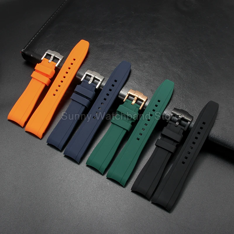 لساعة رولكس ديتجست رولكس أوميغا وسواتش التعاونية، حزام ساعة من السيليكون، واجهة منحنية، تصميم خفيف الوزن مقاوم للعرق ​ ​