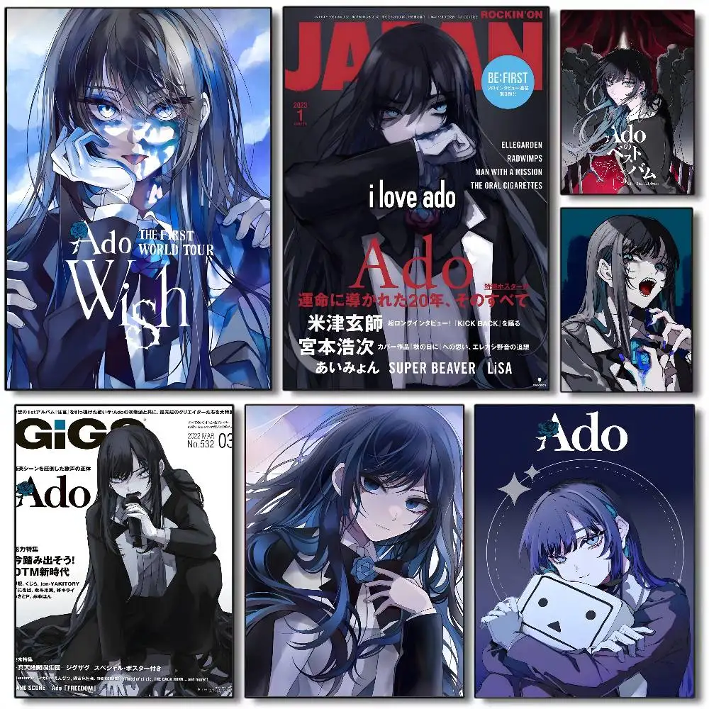 

Ado Japan singer Poster HD home decor sticky wall waterproof home living room bar aesthetic decor