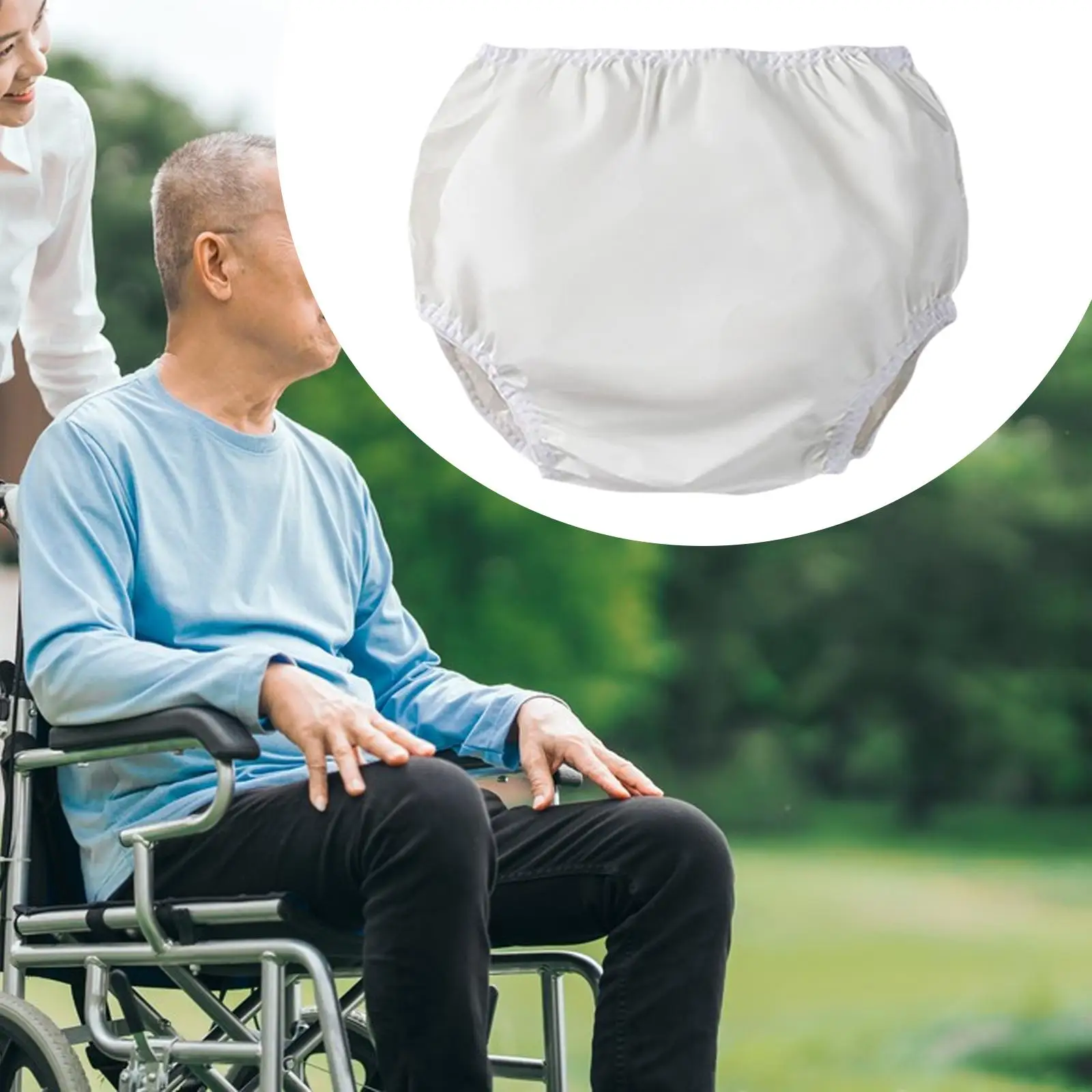 Elastic Comfort Incontinence Pants EVA Waterproof Pull on Brief Washable Reusable Cover for Postoperative Recovery
