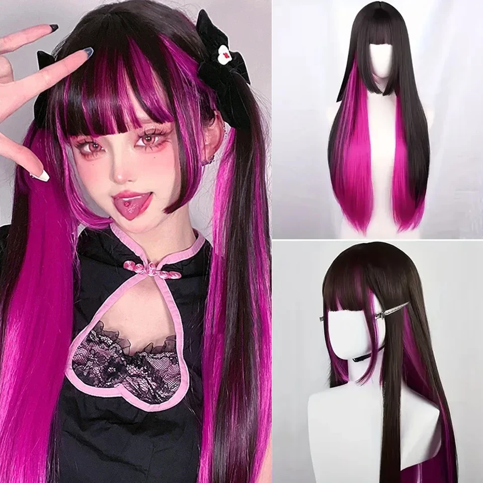 

Jellyfish Hime Cut Cosplay Hair,Japanese Style Princess Full Wig for Women-Synthetic wig Perfect for Anime Cosplay,Christmas