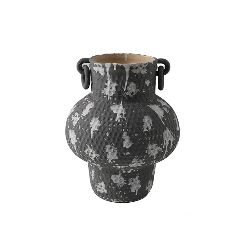 

New Chinese creative ceramic hand-painted ink-dyed vase home flower ware pottery pot decorative ornament