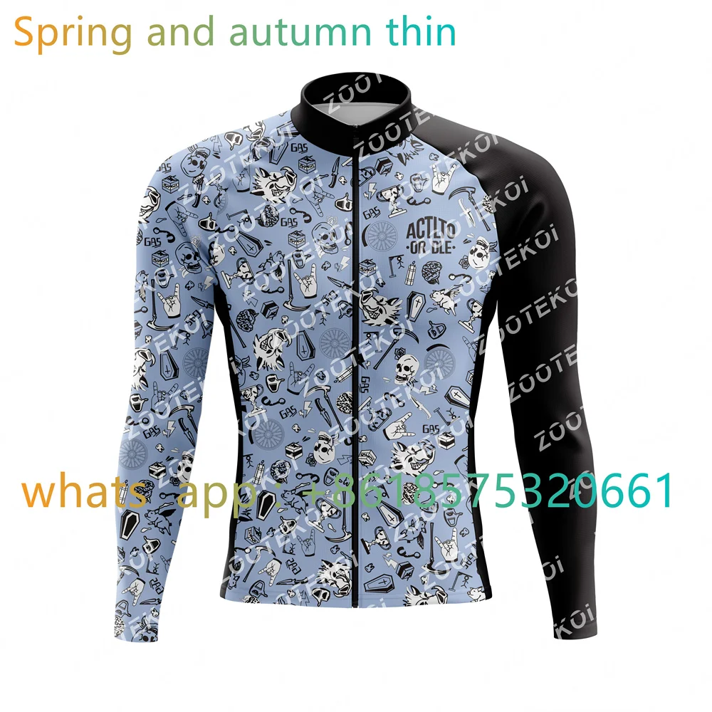 Actlto Or Dle Autumn Cycling Jersey Men Spring Long Sleeve Clothing Ciclismo Bicycle Clothes Triathlon Profession Cycling Jersey