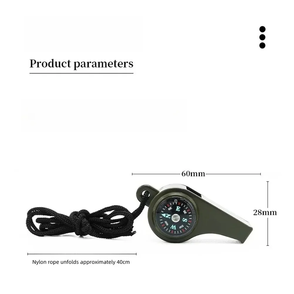 3-in-1 Outdoor-Notfallpfeife mit Kompass, Thermometer, Outdoor-Pfeife, Bequem zu Tragen, Geeignet für Camping und Wandern – Detail 13