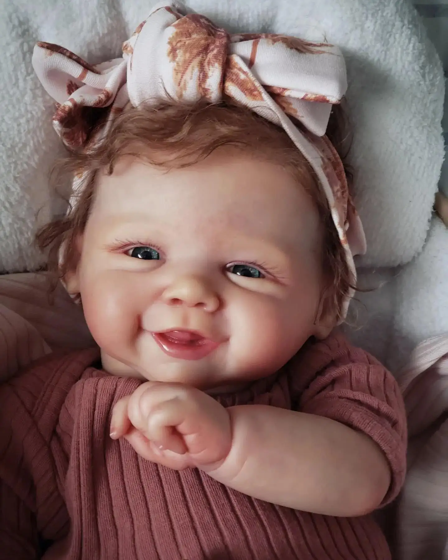 NPK 49CM Reborn Vivi Baby Doll - Neonata Realistica Soft Touch Capelli radicati a mano Bambola d'arte realistica fatta a mano di alta qualità