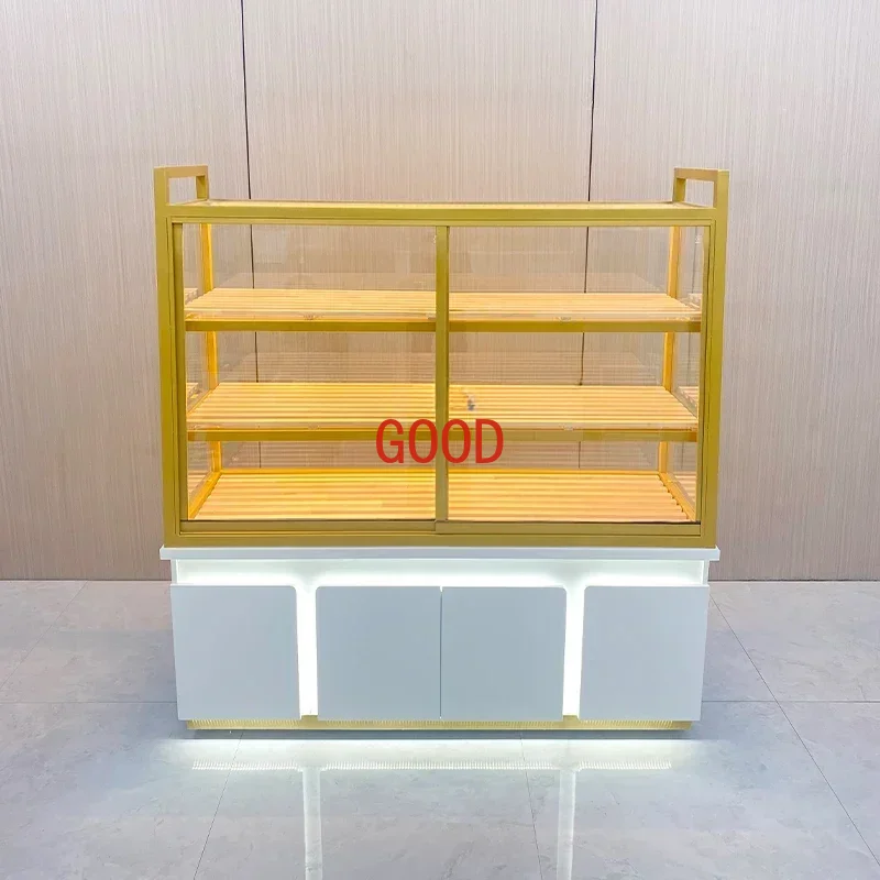 

Bread Counter Zhongdao Side Cabinet Display Side Island Cabinet Glass Sliding Door Display Display Shelf