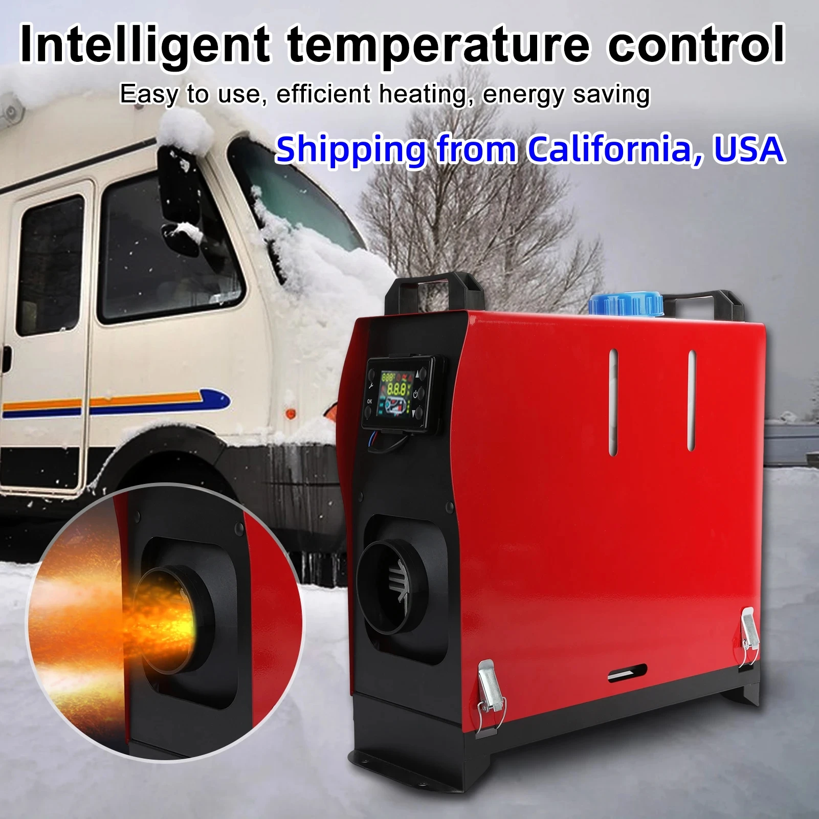 12V/24V 8KW Winter Car Heater All In One Diesel Parking Warmer LCD Car Heating Fan Truck Motorhome Air Heater Ship From US