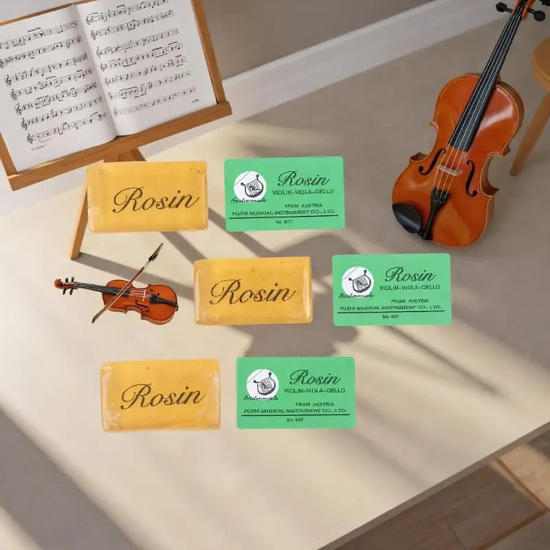 เรซินโรซินเพิ่มแรงเสียดทานสำหรับไวโอลิน วิโอลา เชลโล - 1/3/5 แพ็ค