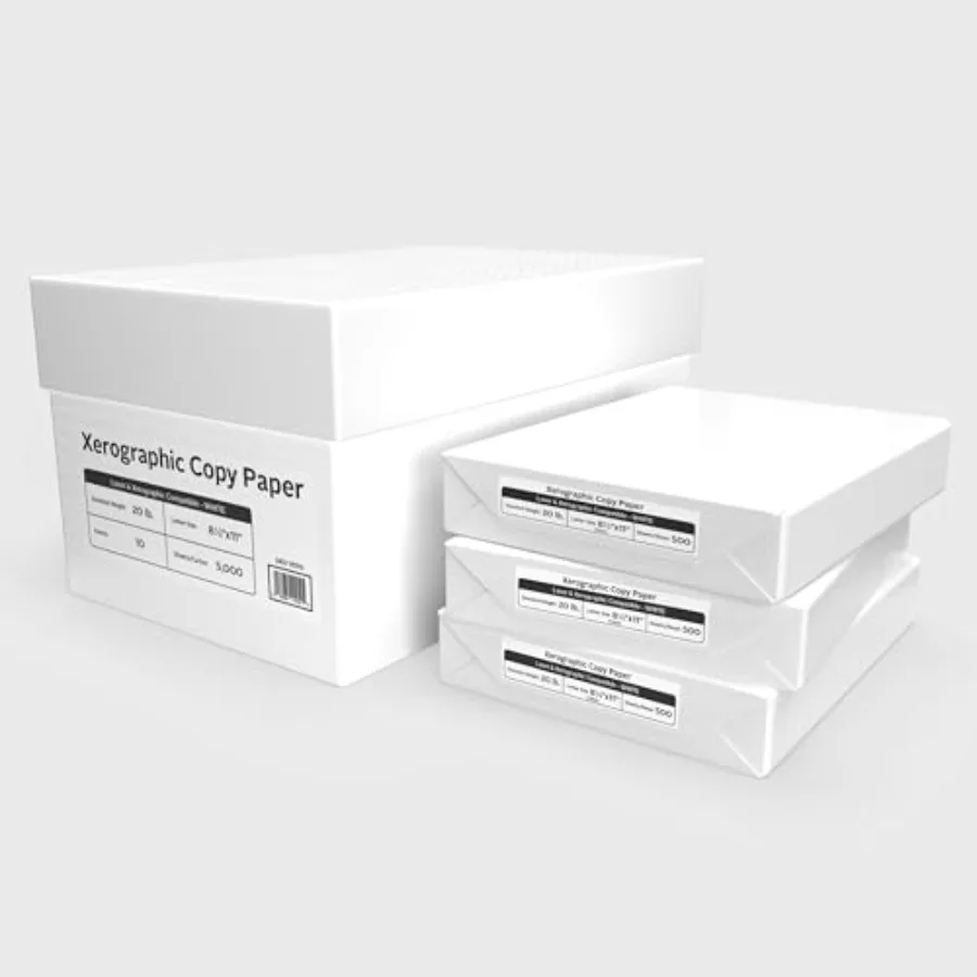 

Printer Paper White Boxx 8.5 x 11 20 lb Copy Paper 92 Bright 10 Reams 5000 Sheets