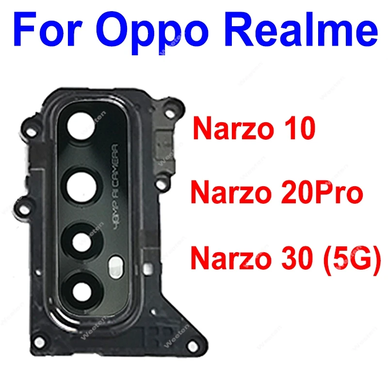 

Для Realme Narzo 10 Narzo20 Pro Narzo30 5G объектив задней камеры и рамка объектива стеклянная крышка держатель запасные части