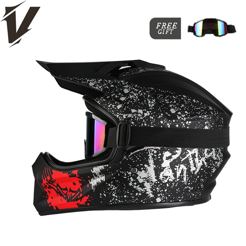

Off road motorcycle safety helmet suitable for adult and children's racing and mountain bike riding protective helmet