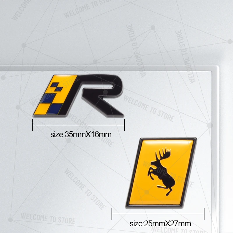 Car Styling For Volvo Moose Test R Design TWIN ENGINE OCEAN RACE Sweden Flag Logo Metal 3D Letter Rear Trunk Decals Badge Decor - view 5