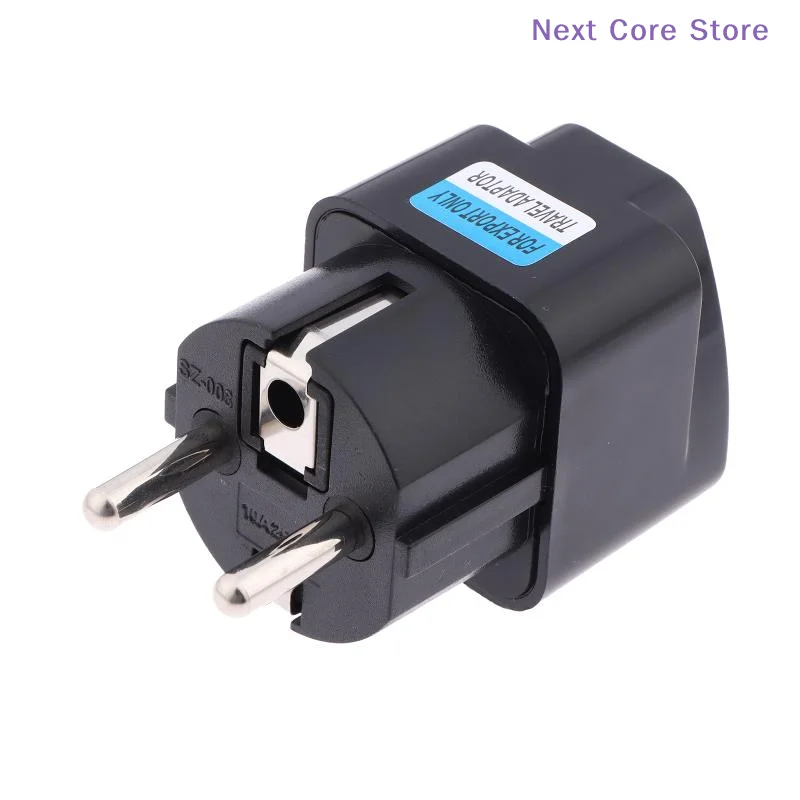 [NC]2 In 1 Black Copper AU UK US To EU Universal Germany France Indonesia South Korea Russia Travel Plug Adapter Type E/F[NC]
