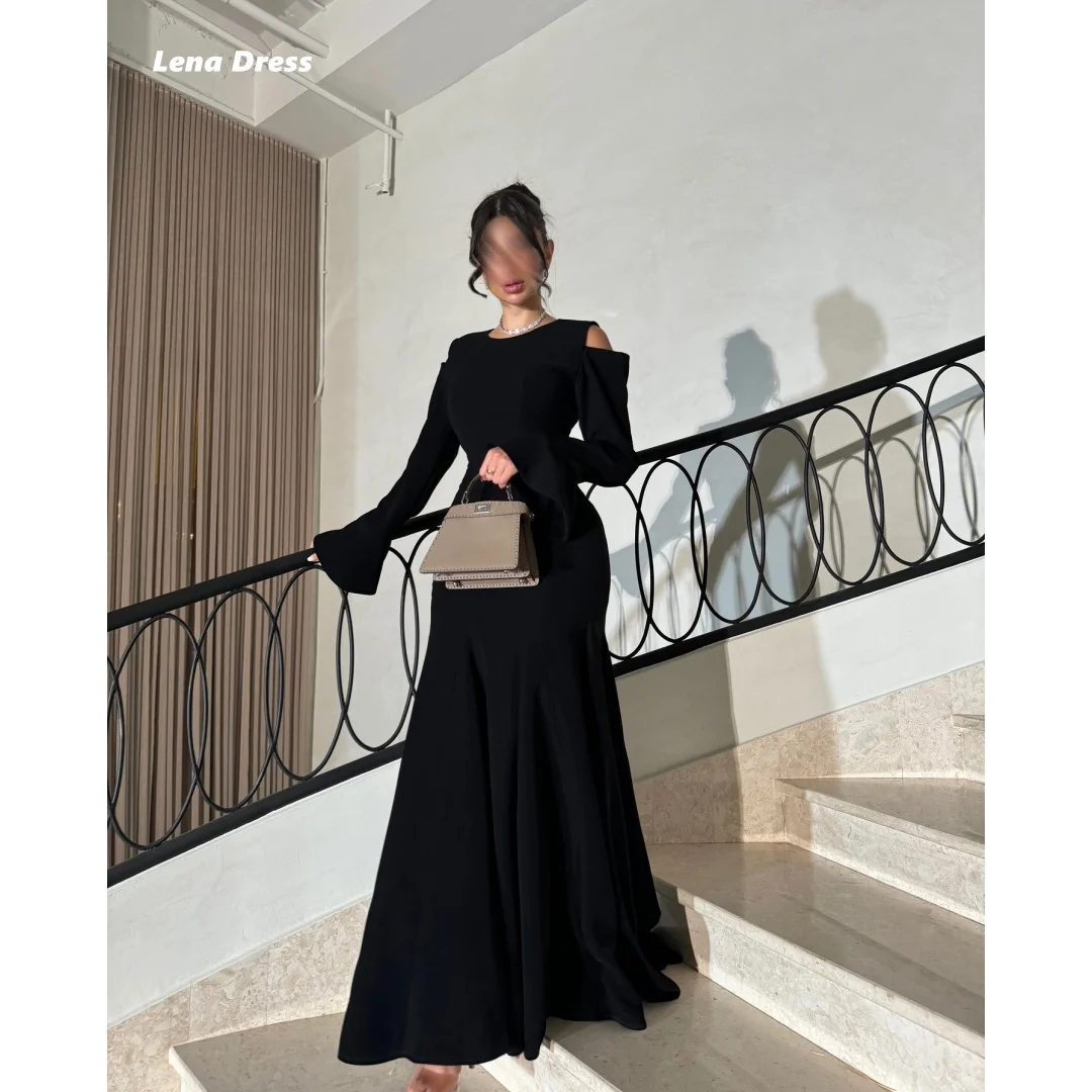 

Lena Luxury Prom Dresses 2025 Woman Luxury Round Collar Luxurious Party Dress Black Evening Dresses for Special Occasions Women