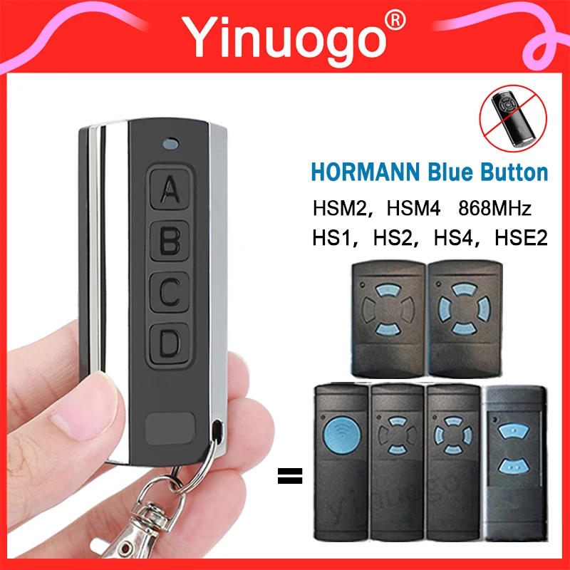 100% Clone HORMANN HSM4 HSM2 HS1 HS2 HS5 HSE2 Garage Door / Gate Remote Control 868MHz Hand Transmitter