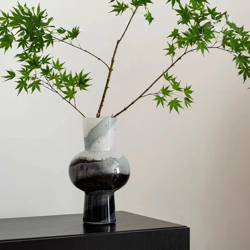 The Ancient Light Luxury in The Vase Changes Gradually To The French High-level Floral Arrangement Decorative Glass Vase