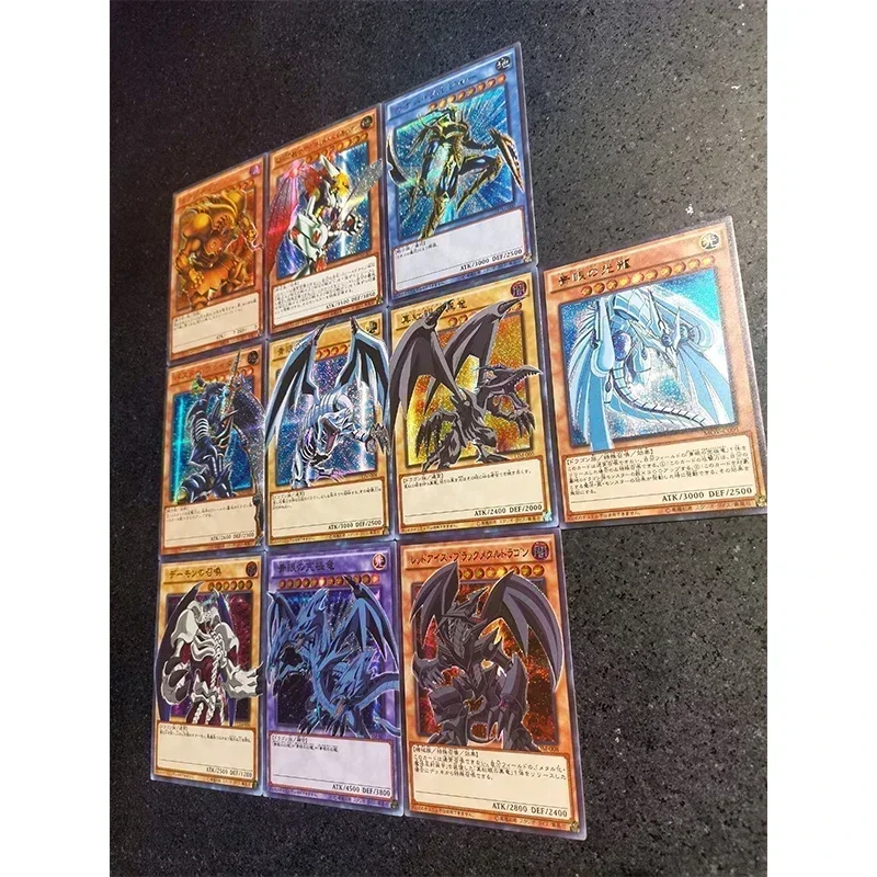 Yu-Gi-Oh! Red-Eyes Black Dragon Blue-Eyes White Dragon DIY Homemade Collection Card Christmas Birthday Gift Game Toys