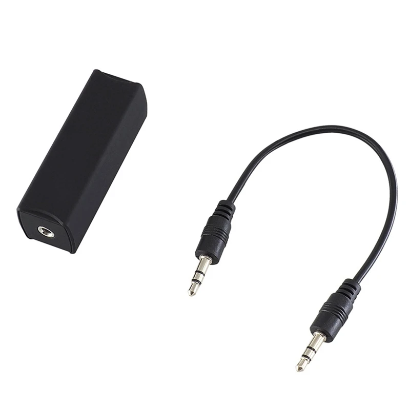 Ground Loop Noise Isolator Anti-Interference Safety Accessory With 3.5Mm Cable, Stereo Car Audio Auxiliary Cable