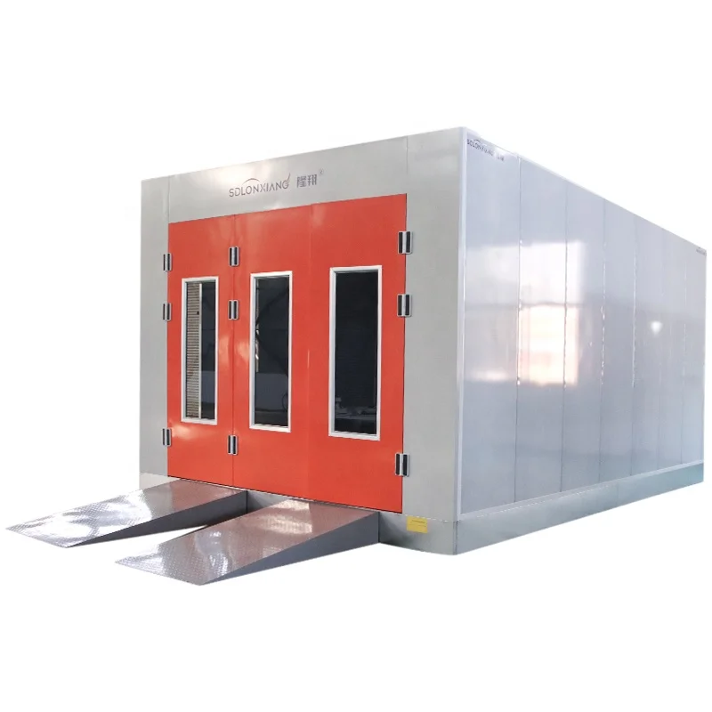 Factory Hot Selling Luxury Auto Paint Booth Electric Heating Big Glass Gate High-End Car Spray Booth Car Spray Painting Booth