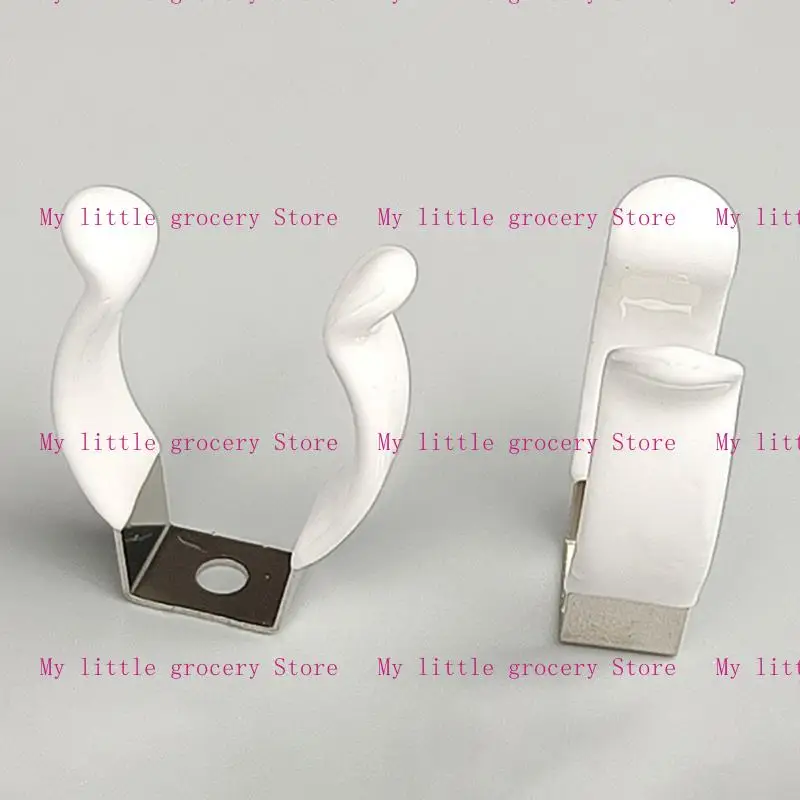 D5BD 10pack Durability Plastic Coated U Clip Holder Brackets Secure Mounting for T8 LED Tubes Fluorescent Fixtures