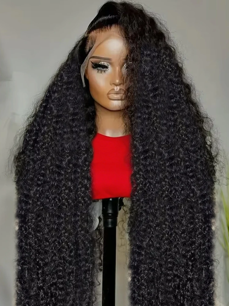 

Парик из 100% натуральных человеческих волос Water Curly, с HD-волной, на кружевной основе 13x4, 13x6, для женщин, плотность 300, бразильский, 40-46 дюймов