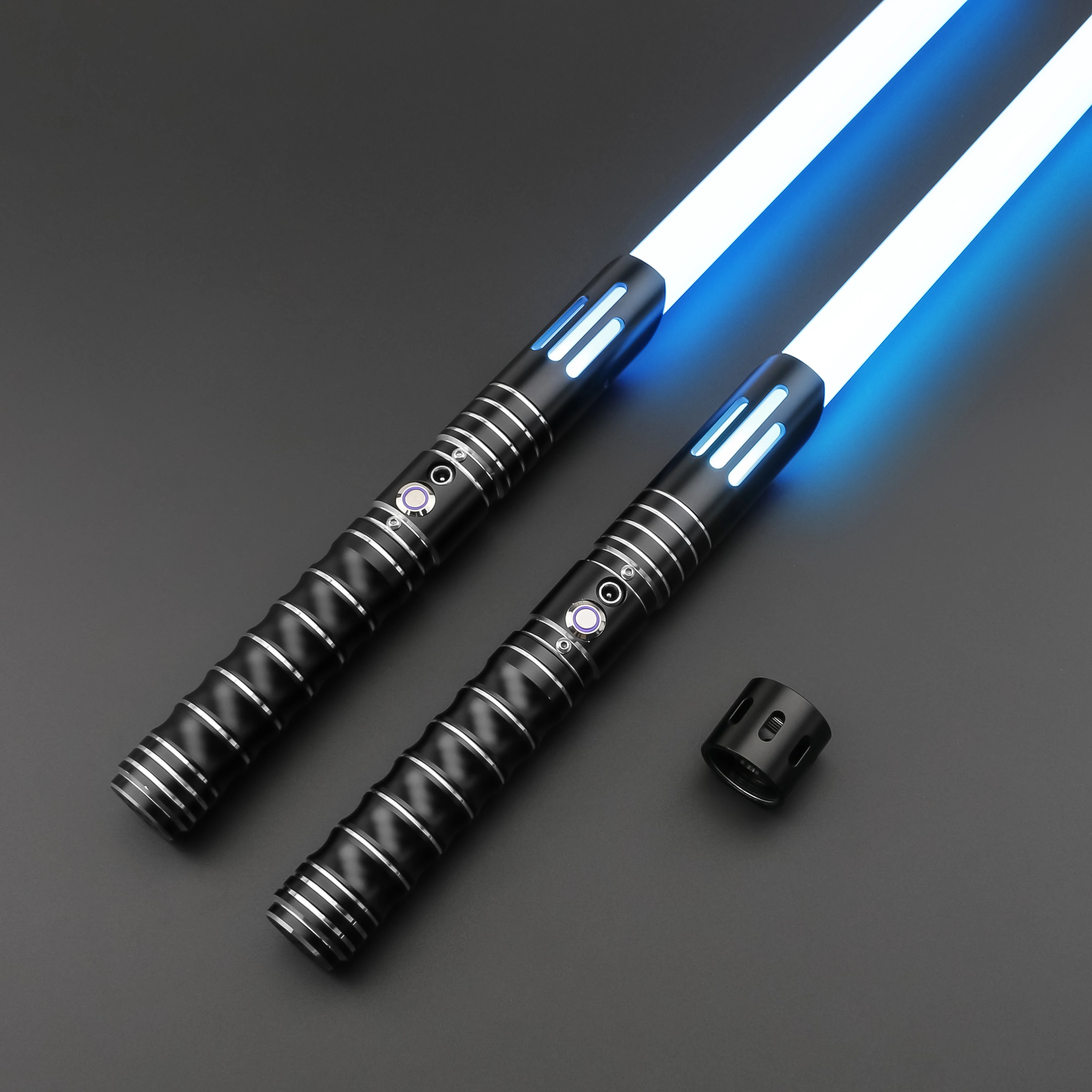 TXQSABER RGB Lightssaber Metal Hilt 12 Color Changing and Sounfonts FOC Lock Up Light Saber Cosplay Toys Blaster Laser Swords