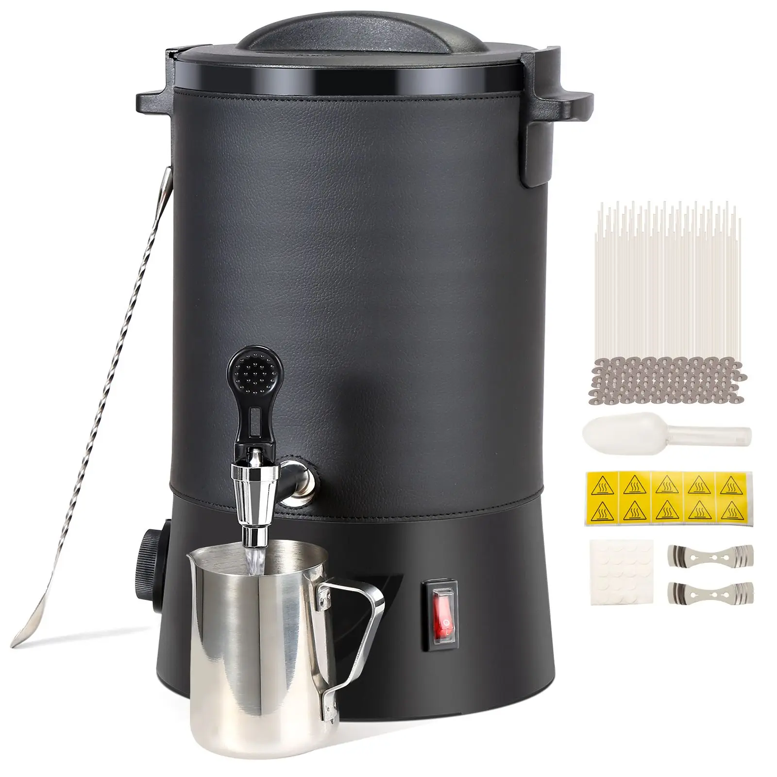 Wax Melter for Candle Making, 6.5 Liter Large Electric Wax Melting Pot Easy Pour Spout, 9-level Temperature Control, Easy Clean